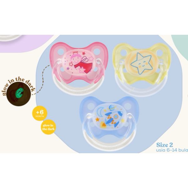 Dentistar Pacifier Size 2 - Night (6-14 Bulan)