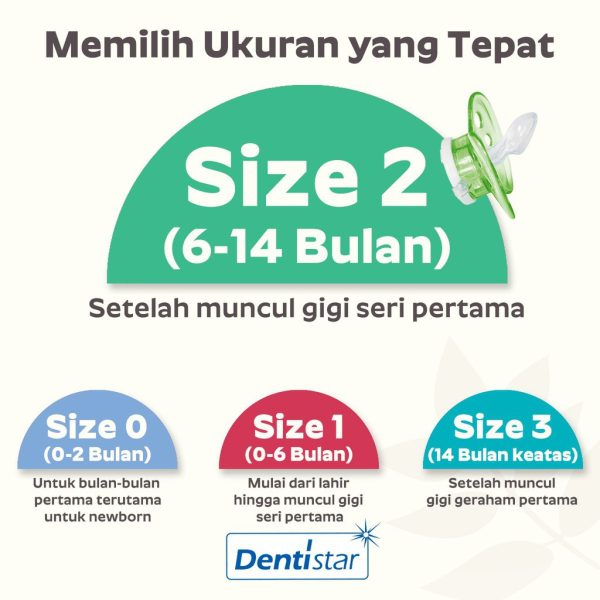 Dentistar Pacifier Size 2 - Night (6-14 Bulan)