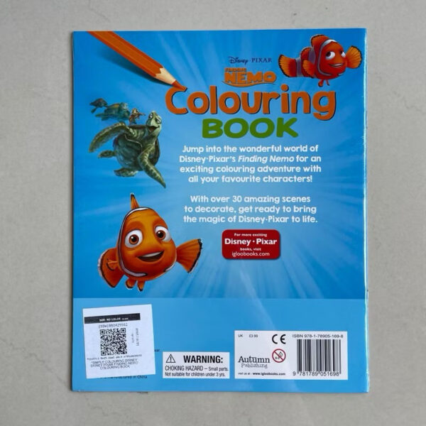 Disney Pixar Colouring Book Nemo Avenger Pinokio
