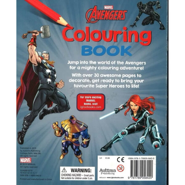 Disney Pixar Colouring Book Nemo Avenger Pinokio