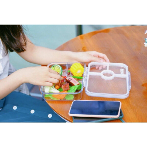 Disney Tritan Lunchbox 4 sekat Original Disney Lunch box tritan tempat makan disney mickey minnie elsa stitch olaf mermaid cars