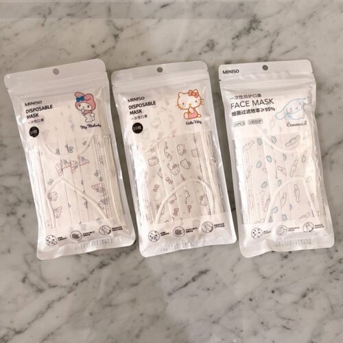 disposable mask karakter lucu hello kitty my melody cinnamoroll