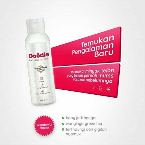 Doodle Exclusive telon oil Greentea minyak telon plus bayi anak wangi