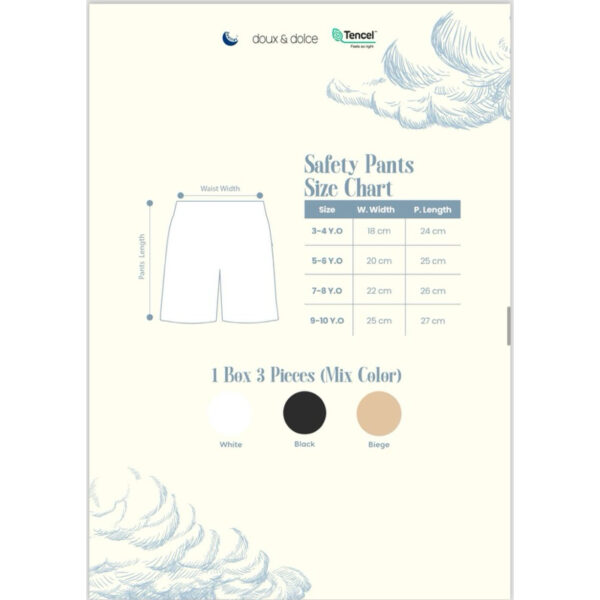 DouxandDolce Safety Pants Celana Ketat Anak Perempuan Organic Viscose DOUX DOLCE