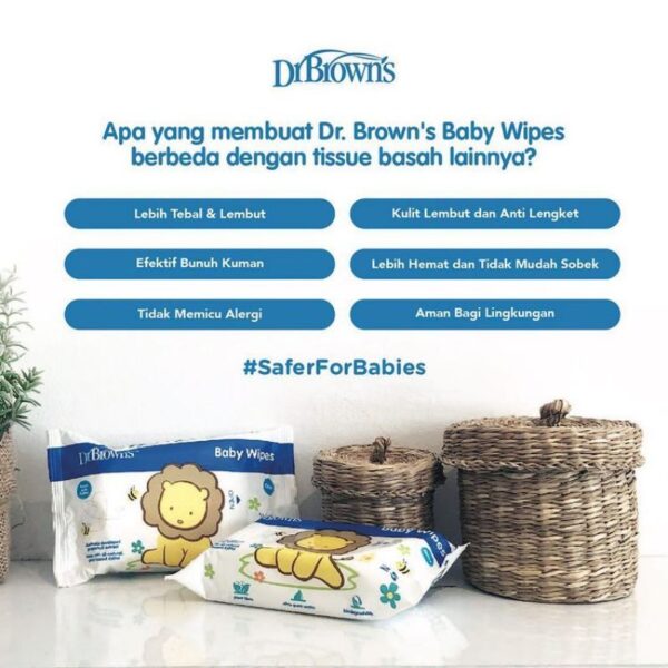 DR.BROWN'S Natural Baby Wipes Wet Tissue Baby Tisu Basah Dr.Brown