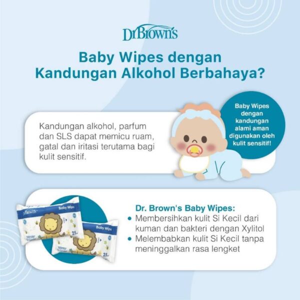 DR.BROWN'S Natural Baby Wipes Wet Tissue Baby Tisu Basah Dr.Brown