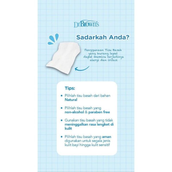 DR.BROWN'S Natural Baby Wipes Wet Tissue Baby Tisu Basah Dr.Brown