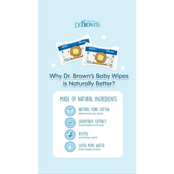 DR.BROWN'S Natural Baby Wipes Wet Tissue Baby Tisu Basah Dr.Brown