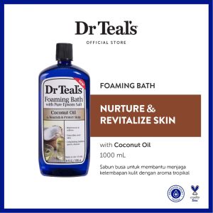 dr-teal-s-foaming-bath-sabun-busa-coconut-oil-1l-bubble-bath-dr-teals-foaming-bath-1 DR TEAL'S Foaming Bath/Sabun Busa - Coconut Oil 1L bubble bath dr teals foaming bath