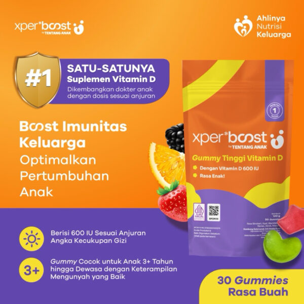 Expert Boost - Gummy Vitamin D 600 IU Multivitamin Anak dan Dewasa Expert Boost Multivitamin Anak
