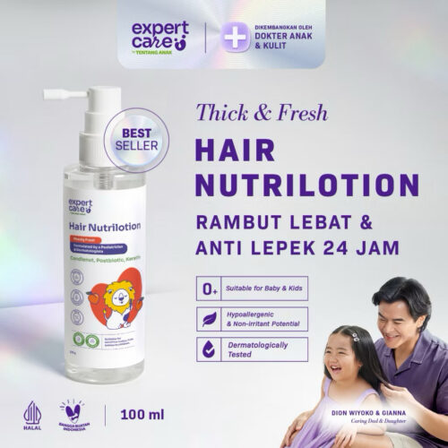 Expert Care Hair Nutrilotion 100ml - Lotion Penumbuh Rambut Anak Bayi dengan Nutribiotic, Aman untuk Kulit Sensitif