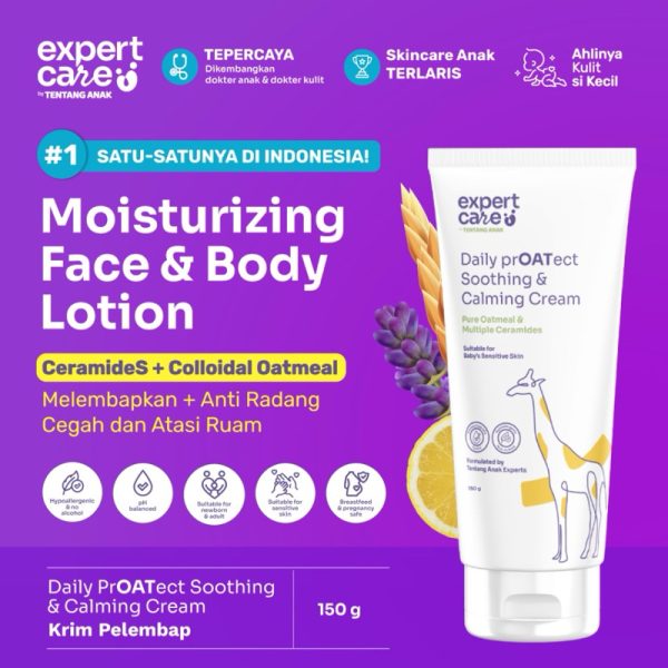 Expert Care Physical Sunscreen SPF 50+ PA+++ | Expert Care Soothing Calming Moisturizer Cream Lotion | Expert Care 2in1 Wash with Colloidal Oatmeal