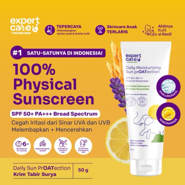 Expert Care Physical Sunscreen SPF 50+ PA+++ | Expert Care Soothing Calming Moisturizer Cream Lotion | Expert Care 2in1 Wash with Colloidal Oatmeal