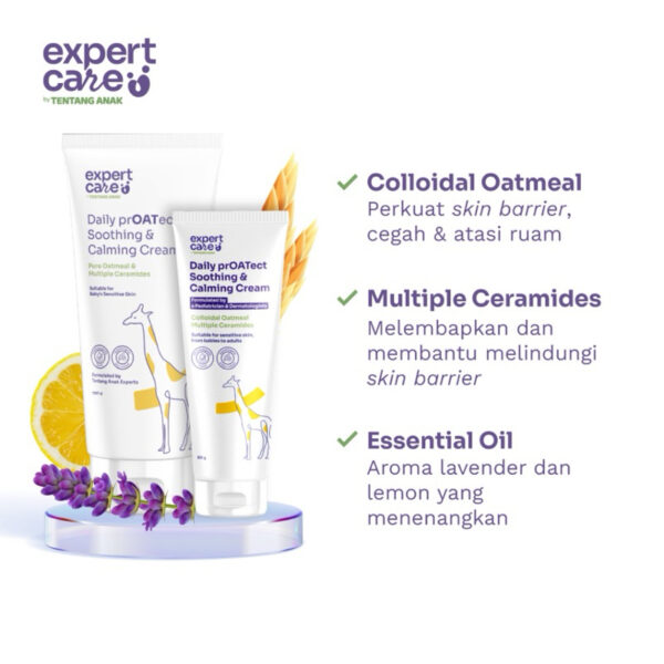 Expert Care Soothing Calming Moisturizer Cream Lotion Bayi Anak Colloidal Oatmeal Ceramide Kulit Sensitif