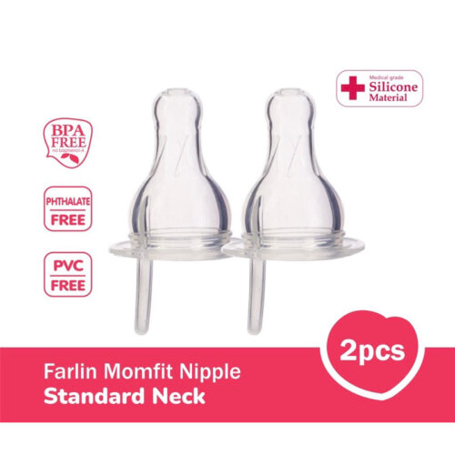 Farlin Silky Nipple Standard Neck - Dot Botol Susu Bayi Farlin MomFit Nipple Standard neck