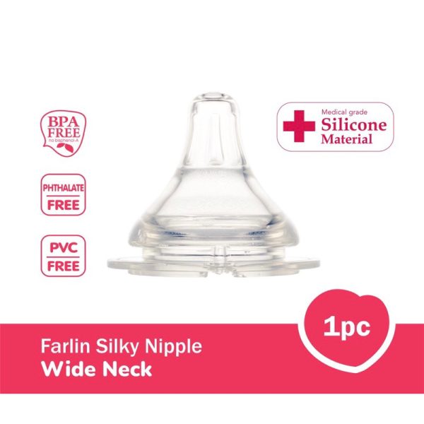 farlin-silky-nipple-wide-neck-dot-botol-susu-bay-2 Farlin Silky Nipple Wide Neck - Dot Botol Susu Bayi Farlin MomFit Nipple Wide Neck