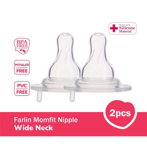 Farlin Silky Nipple Wide Neck - Dot Botol Susu Bayi Farlin MomFit Nipple Wide Neck