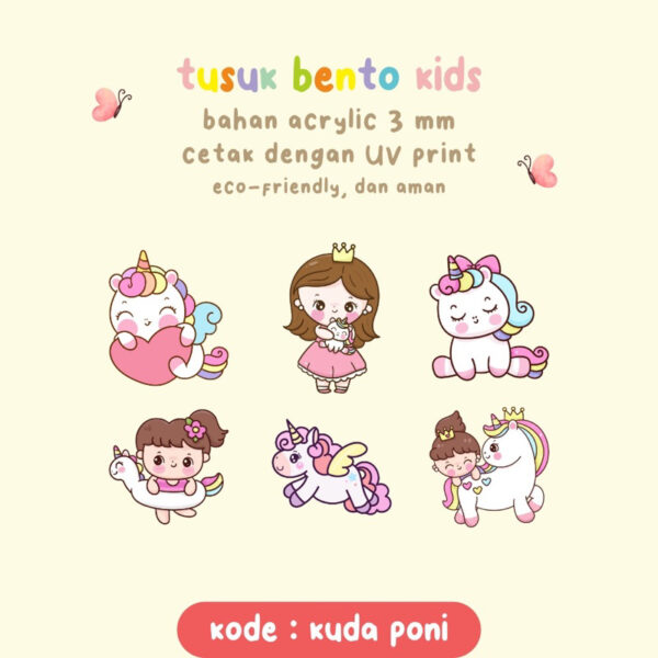 Food Picks Tusukan Bento Acrylic Disney Princess Marvel bento lunch box akrilik