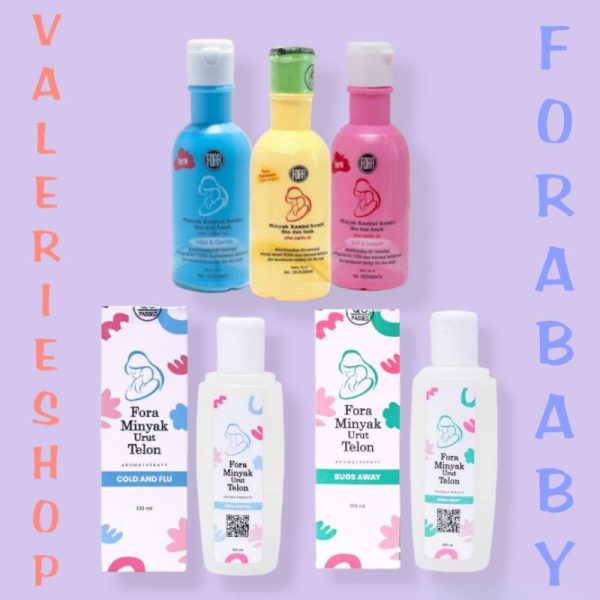 ForaBaby Minyak Kemiri Murni + Jojoba Oil Penumbuh Rambut dan Alis FORA BPOM 65ml Fora Minyak Urut Telon Cold & Flu bugs away