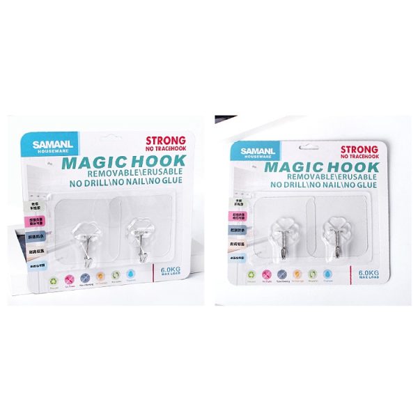 gantungan-hook-multifungsi-gantungan-dinding-ben-3 Gantungan Hook Multifungsi / Gantungan Dinding Bening Traceless 6KG gantungan kuat 4012
