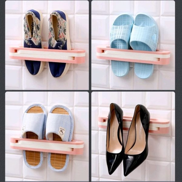 gantungan Multi Fungsi Rak handuk Dapur Sandal XIEJIA Gantungan Sandal Handuk sepatu Multifungsi Tanpa Bor Hanger Kamar mandi