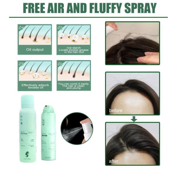 Hair Spray Oil Control Fluffy Hair Dry Shampoo 150 ML Semprotan Rambut Kering