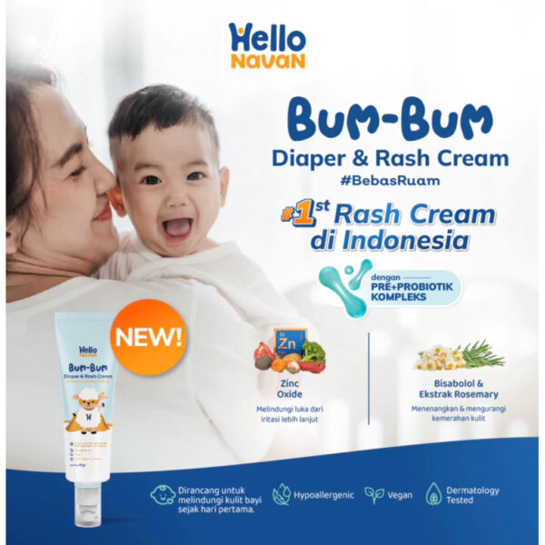 Hello Navan Bumbum Diaper & Rash Cream ruam popok 40gr