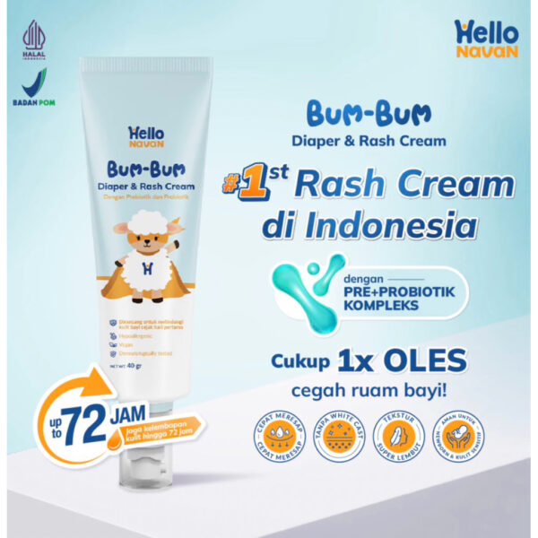 Hello Navan Bumbum Diaper & Rash Cream ruam popok 40gr