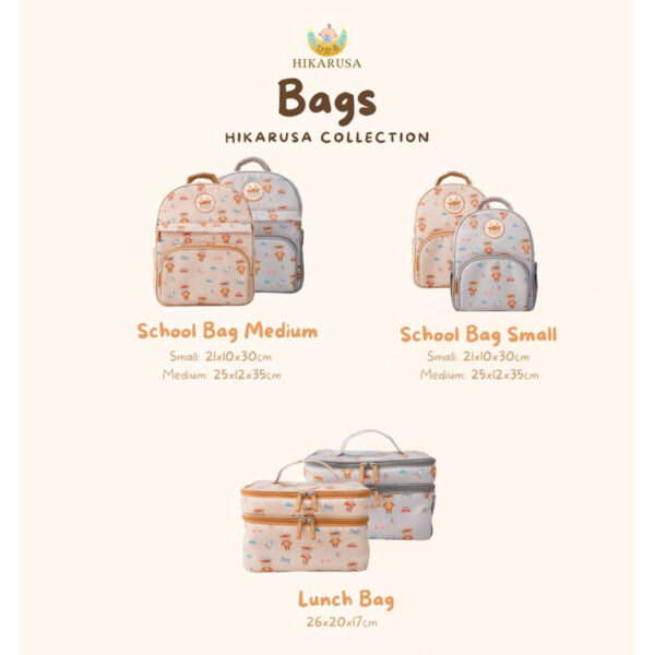 Hikarusa Bag - Tas Hikarusa School Bag Hikaru Lunch bag Hikaru Diaper Bag