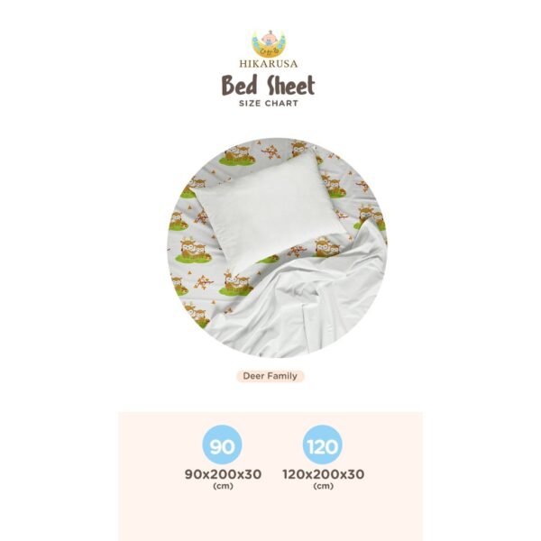 HIKARUSA BED SHEET HIKARU SPREI KASUR BAYI 90X200X30CM 120X200X30CM