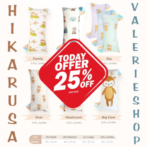 HIKARUSA GULING HIKARU CUDDLE PILLOW BUDDY TENCEL bantal bayi GULING hikarusa baby shark babyshark