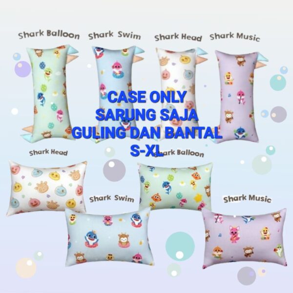 HIKARUSA X BABY SHARK CASE SARUNG BANTAL SARUNG GULING BANTAL GULING BAYI TENCEL MODAL HIKARUSA