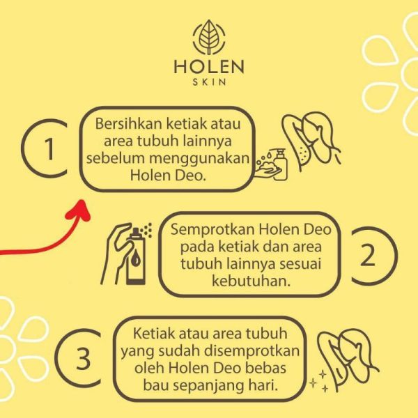 HOLEN DEO - TEODEE SPRAY 100ml - PEMUTIH. PENGHILANG BULU KETIAK & BAU BADAN teodeo