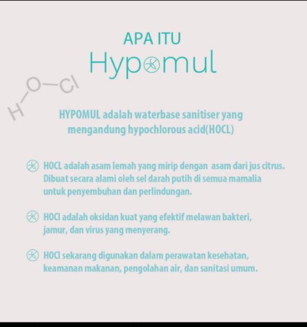 Hypomul Natural Sanitising Solution / Hypomul Sanitzing water sanitizer 100ml 500ml mirip acquassimo