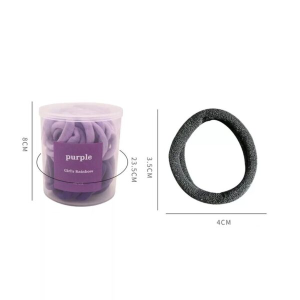 Ikat rambut nylon 50pcs / karet rambut kemasan toples