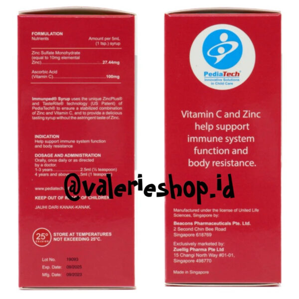 Immunped SG 100 ml Vitamin C + Zinc