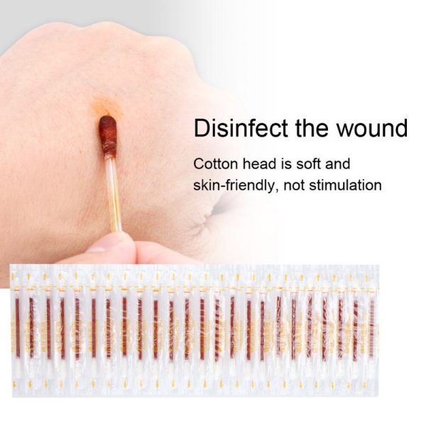 Iodine Swab Cotton First Aid kapas dengan obat merah antiseptik antiseptic swab iodine cotton buds