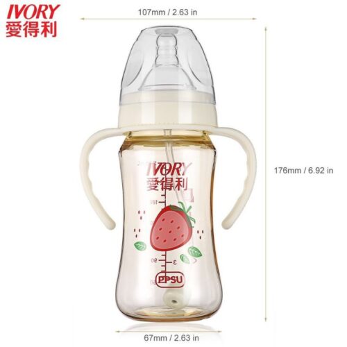 Ivory Botol PPSU 240ml botol susu anak botol susu bayi 2in1
