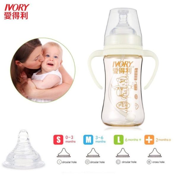 Ivory Botol PPSU 240ml botol susu anak botol susu bayi 2in1