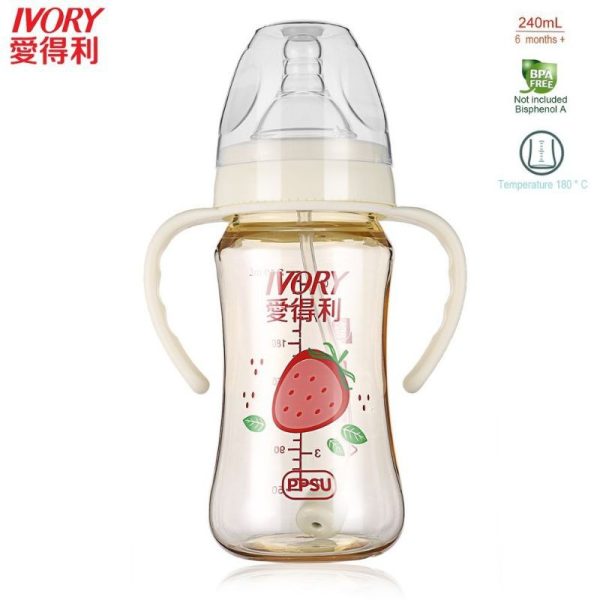 Ivory Botol PPSU 240ml botol susu anak botol susu bayi 2in1