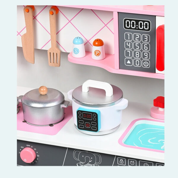 JAPANESE PINK WOODEN KITCHEN - WOODEN TOYS