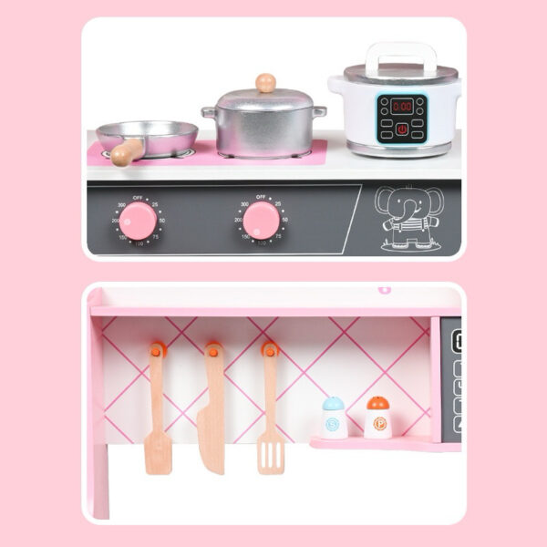 JAPANESE PINK WOODEN KITCHEN - WOODEN TOYS