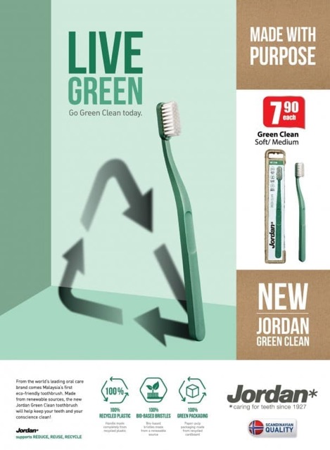 Jordan green clean soft eco friendly classic soft target white soft sikat gigi dewasa classic hard classic medium