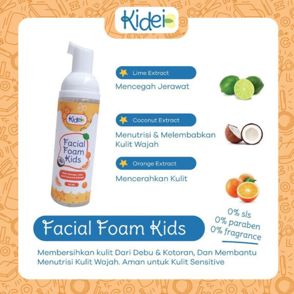 Kidei Facial Foam 60ml Sabun Cuci muka anak Face wash