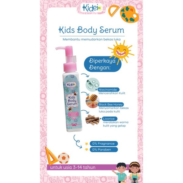 KIDEI Kids Body Serum 100ml non fragrance / Serum Pencerah Kulit Tubuh Anak