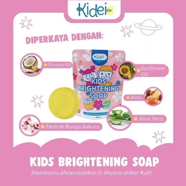 Kidei Kids Brightening Soap 40gr Bar Soap Sabun Batangan