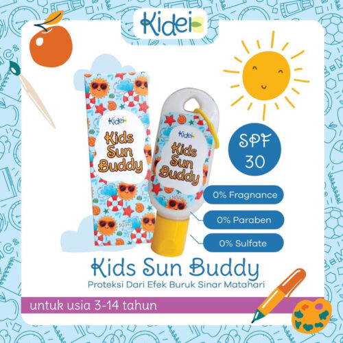 KIDEI Kids Sun Buddy Sunscreen Wajah Dan Badan Anak 30ml - Hybrid Sunscreen