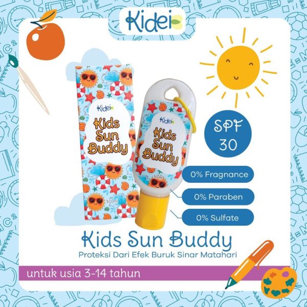 KIDEI Kids Sun Buddy Sunscreen Wajah Dan Badan Anak 30ml - Hybrid Sunscreen
