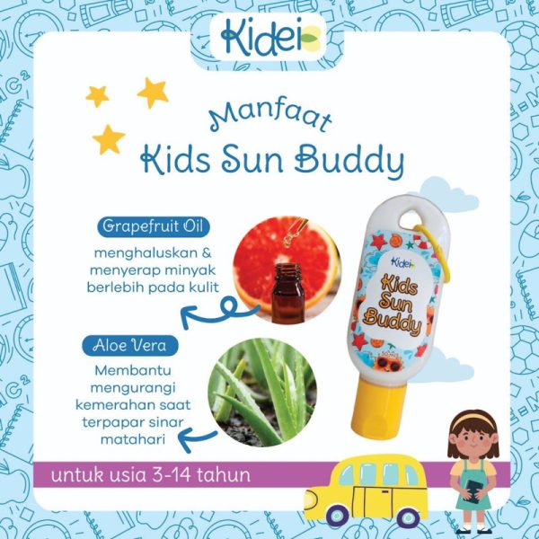 KIDEI Kids Sun Buddy Sunscreen Wajah Dan Badan Anak 30ml - Hybrid Sunscreen