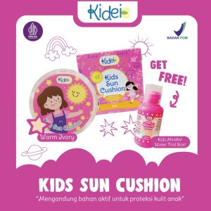 Kidei Kids Sun Cushion 10g - Cushion Foundation Bedak Anak Dengan UV Filter